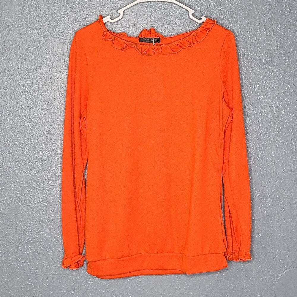 Women's Ruffled Red Top - Picture 5 of 6